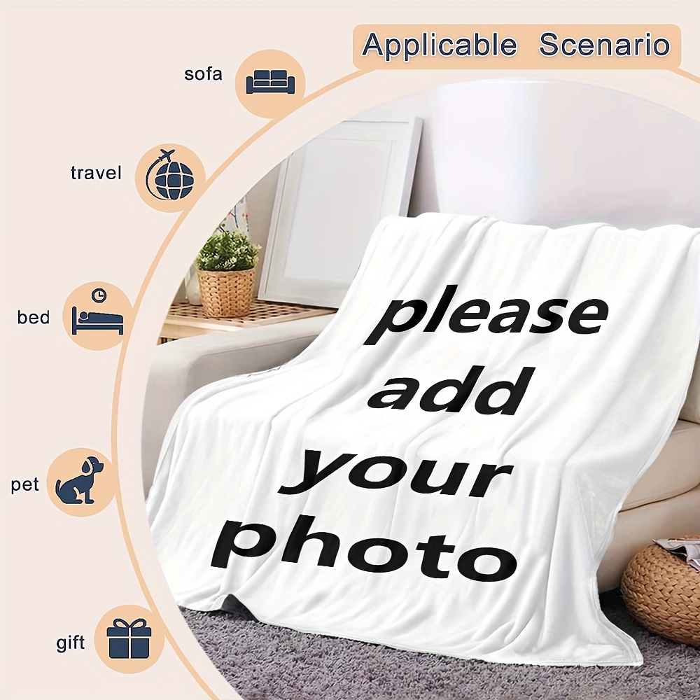 Personalized Custom Flannel Throw Blanket, Unique Gift